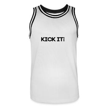 KICK IT - Maillot de basket Homme - blanc/noir - Devant - AI Model Male 185 dark (185cm)