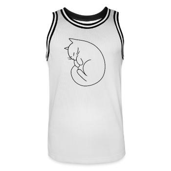 Sleeping chicken - Men's Basketball Jersey - white/black - Front - AI Model Male 185 dark (185cm)