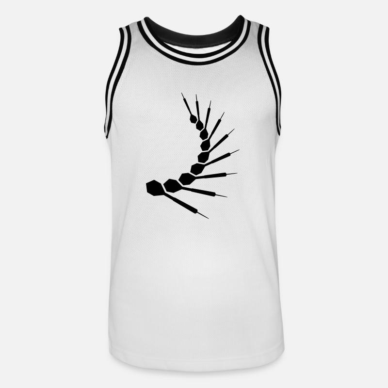 Dart Pattern - Maillot de basket Homme - blanc/noir