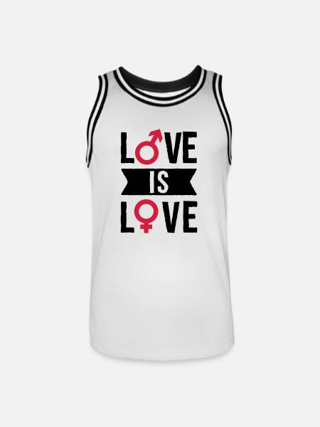 Love - Maillot de basket Homme - blanc/noir