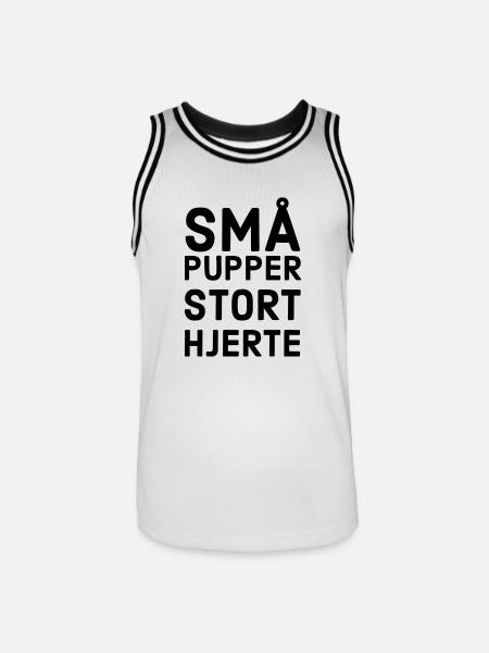 Small tits big heart - Men's Basketball Jersey - white/black