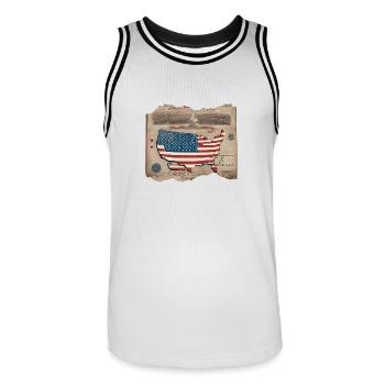 USA Limited Edition - Maillot de basket Homme - blanc/noir - Devant - AI Model Male 185 dark (185cm)
