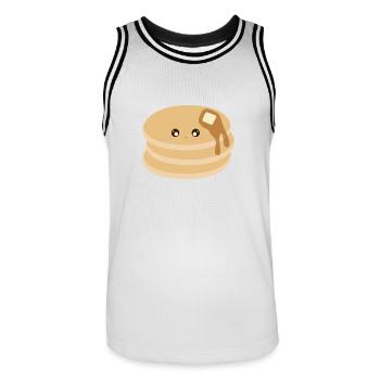 Crêpes Kawaii - Maillot de basket Homme - blanc/noir - Devant - AI Model Male 185 dark (185cm)