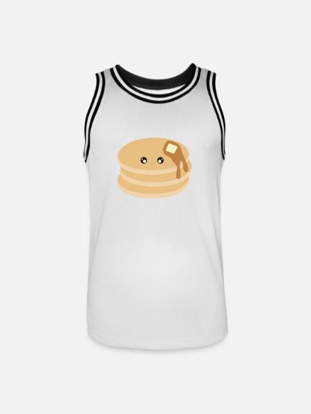Kawaii-Pfannkuchen - Männer Basketball-Trikot - Weiß/Schwarz