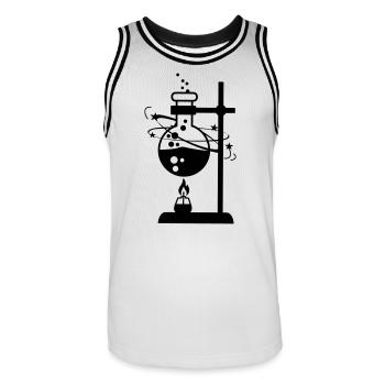 Laboratoire - Maillot de basket Homme - blanc/noir - Devant - AI Model Male 185 dark (185cm)