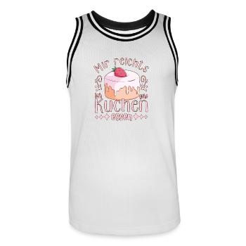 Konditorliebhaber Mir Reichts Gehe Kuchen Essen - Männer Basketball-Trikot - Weiß/Schwarz - Vorne - AI Model Male 185 dark (185cm)