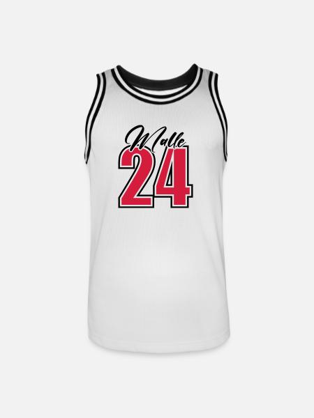 Malle 24 - Männer Basketball-Trikot - Weiß/Schwarz