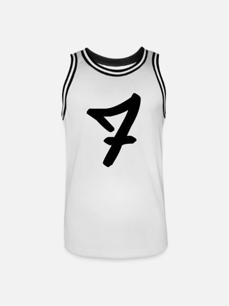 Graffiti : 7 - Men's Basketball Jersey - white/black