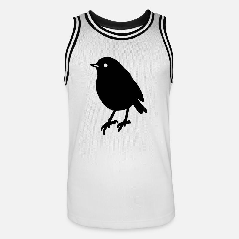 Vogel Bird Geschenk Geschenkidee - Männer Basketball-Trikot - Weiß/Schwarz