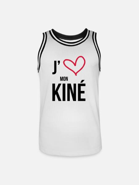 J'aime mon Kiné - Men's Basketball Jersey - white/black