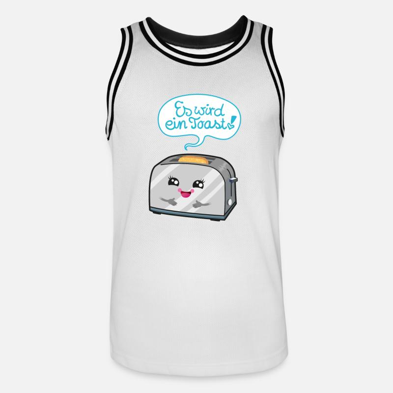 Es wird ein Toast! - Männer Basketball-Trikot - Weiß/Schwarz