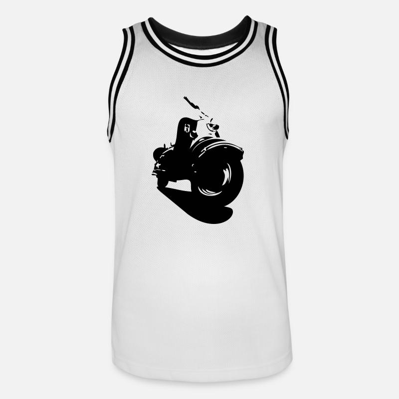 IWL Berlin Roller, Oldtimer - Männer Basketball-Trikot - Weiß/Schwarz