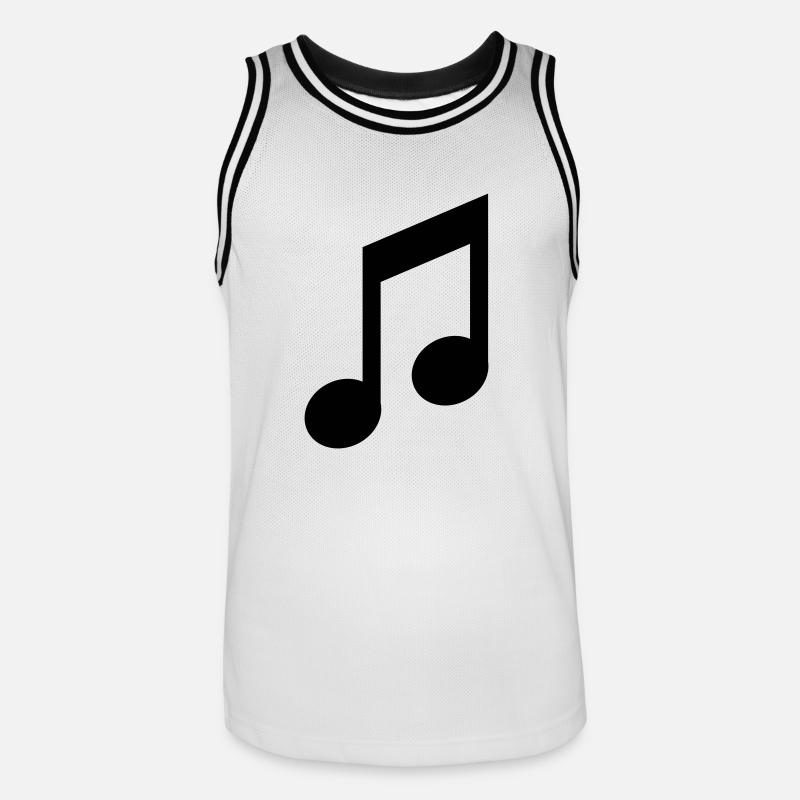 Note - Männer Basketball-Trikot - Weiß/Schwarz