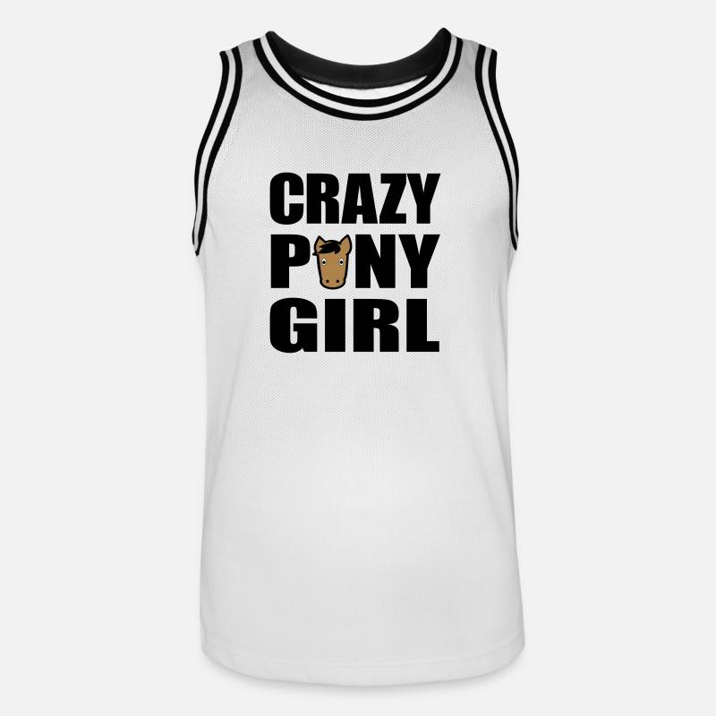 pony - Männer Basketball-Trikot - Weiß/Schwarz