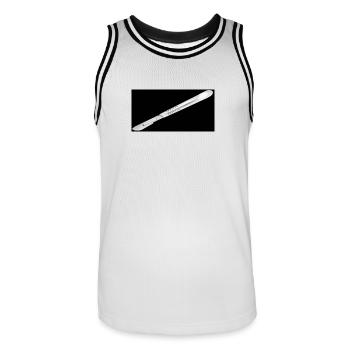 Lancet - Men's Basketball Jersey - white/black - Front - AI Model Male 185 dark (185cm)