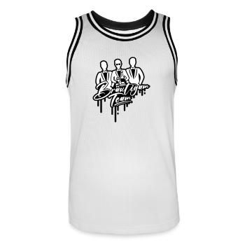 Team Bräutigam Polterabend - Männer Basketball-Trikot - Weiß/Schwarz - Vorne - AI Model Male 185 dark (185cm)
