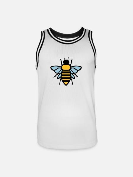 Biene - Männer Basketball-Trikot - Weiß/Schwarz