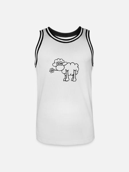 verliebtes Schaf 1farb - Men's Basketball Jersey - white/black