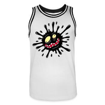 Inkblot-Monster - Männer Basketball-Trikot - Weiß/Schwarz - Vorne - AI Model Male 185 dark (185cm)