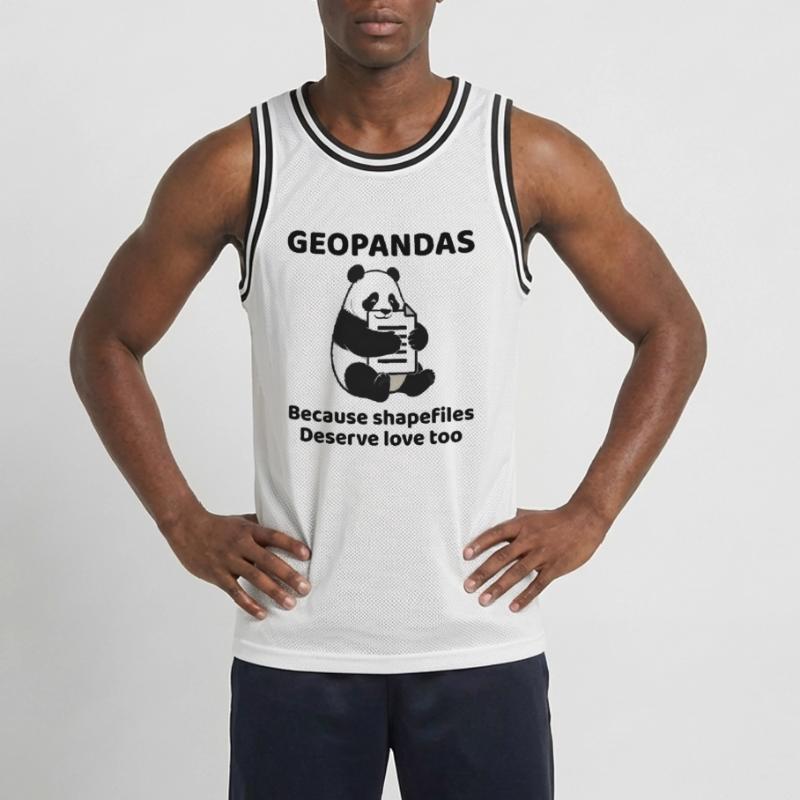 GeoPandas Shapefiles GIS Python Data Love Maillot de basket Homme