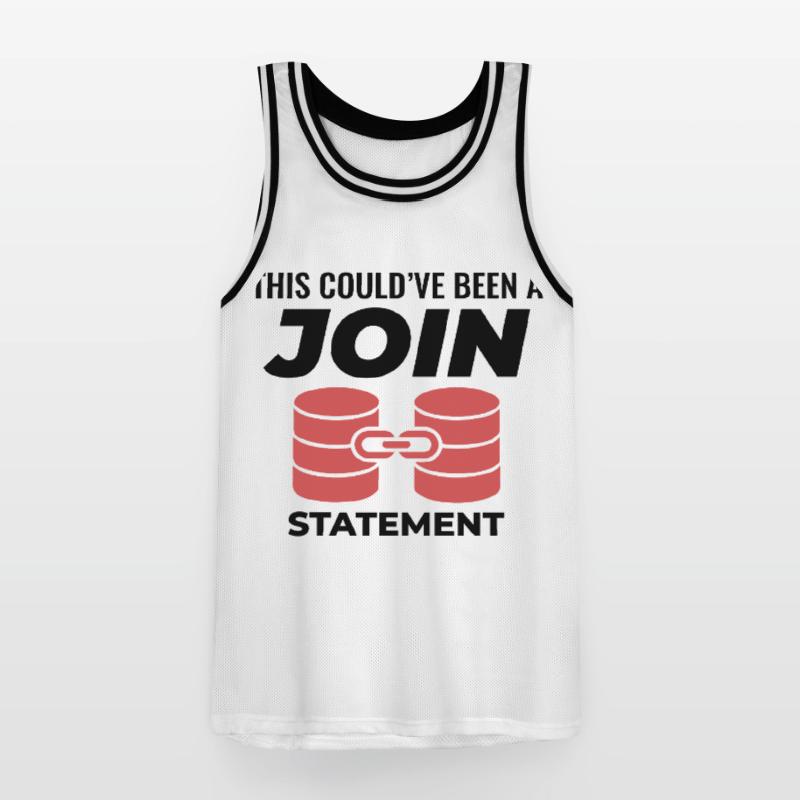 SQL Join Database, instruction de programmation des données Maillot de basket Homme