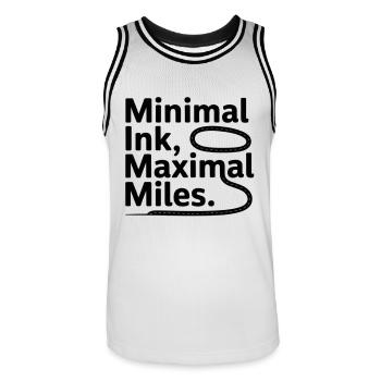 Carte routière SIG Minimal Ink Maximal Miles - Maillot de basket Homme - blanc/noir - Devant - AI Model Male 185 dark (185cm)