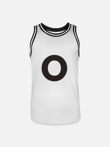 O - Maillot de basket Homme - blanc/noir
