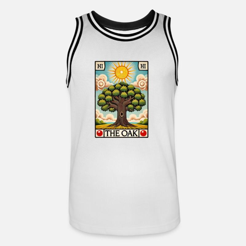 Die Eiche - Männer Basketball-Trikot - Weiß/Schwarz