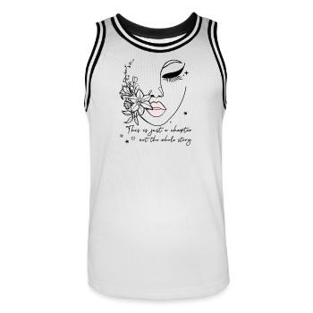 Pink Lip Print Pop Art Kiss - Men's Basketball Jersey - white/black - Front - AI Model Male 185 dark (185cm)