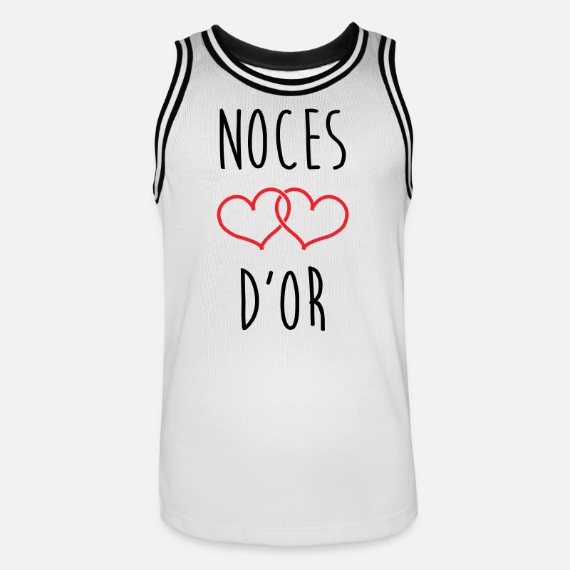 Nozze d'Oro 50 anni - Maglia da basket per uomo - bianco/nero