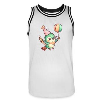 Hummingbird Bird Birthday Baby - Men's Basketball Jersey - white/black - Front - AI Model Male 185 dark (185cm)