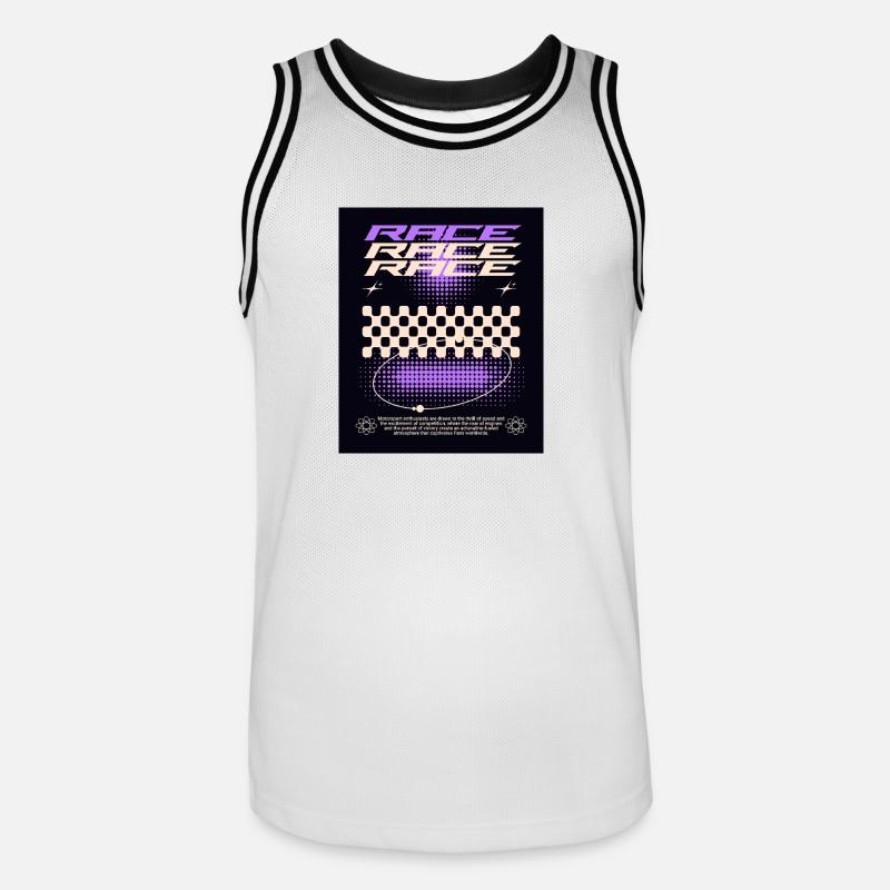 Conception de course / Course - Maillot de basket Homme - blanc/noir