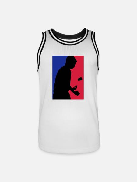 Flip Cup - Männer Basketball-Trikot - Weiß/Schwarz