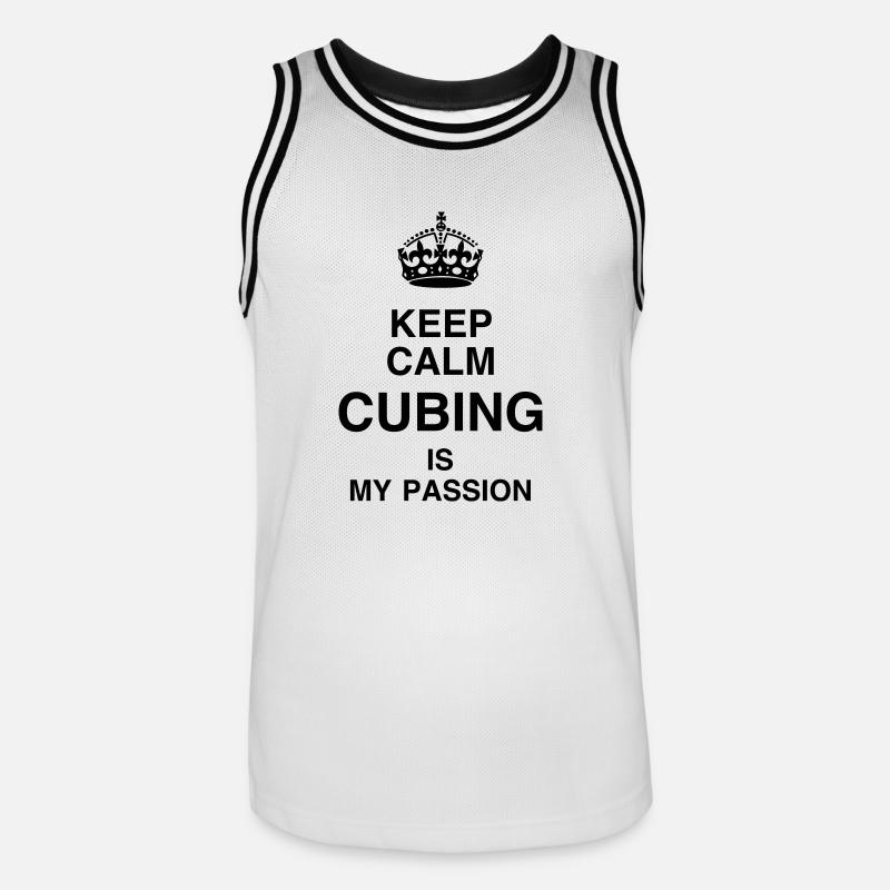 Cubing / Cube / Cuber / Speedcubing - Männer Basketball-Trikot - Weiß/Schwarz