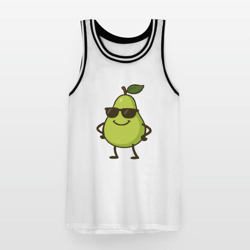 birne comic cool Männer Basketball-Trikot