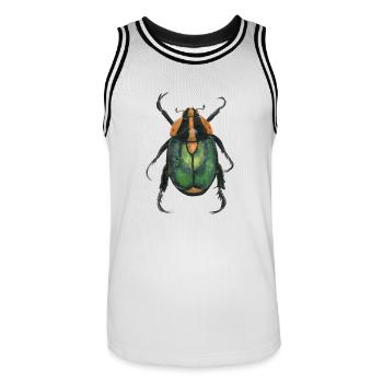 Kaefer2 - Männer Basketball-Trikot - Weiß/Schwarz - Vorne - AI Model Male 185 dark (185cm)