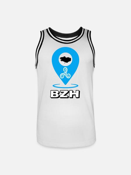 Triskel Breizh Blue - Men's Basketball Jersey - white/black