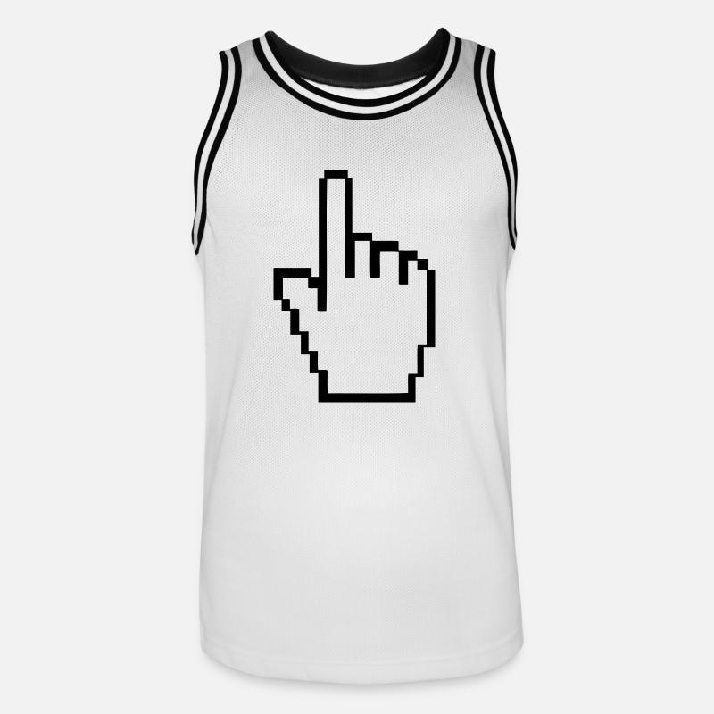 computer_hand - Männer Basketball-Trikot - Weiß/Schwarz