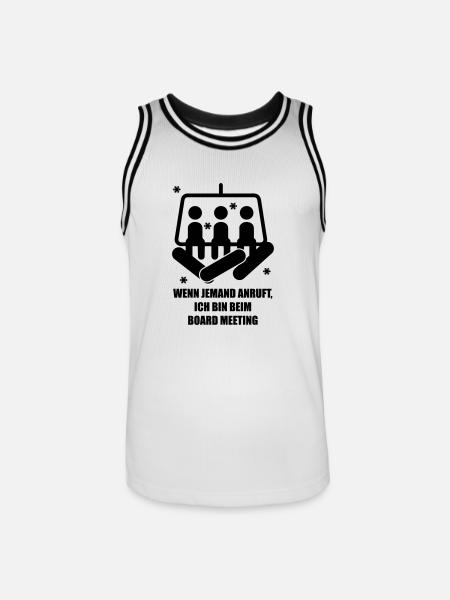 snowboard - Men's Basketball Jersey - white/black