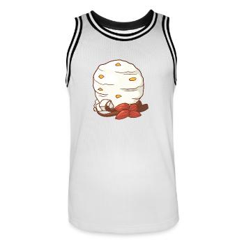 Vanille Mandel Eis Speiseeis Eiskrem Eiscreme - Männer Basketball-Trikot - Weiß/Schwarz - Vorne - AI Model Male 185 dark (185cm)