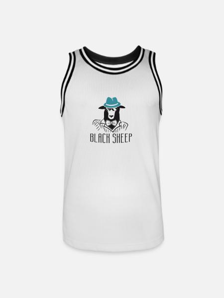 BlackSheep - Männer Basketball-Trikot - Weiß/Schwarz