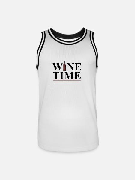 Heure du vin - Maillot de basket Homme - blanc/noir