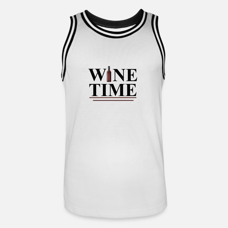 Heure du vin - Maillot de basket Homme - blanc/noir