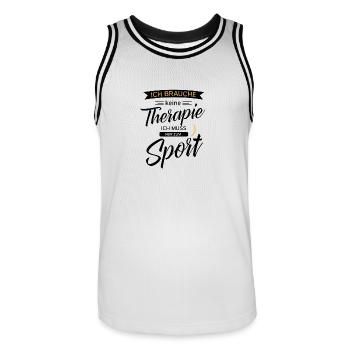 Sport - Männer Basketball-Trikot - Weiß/Schwarz - Vorne - AI Model Male 185 dark (185cm)