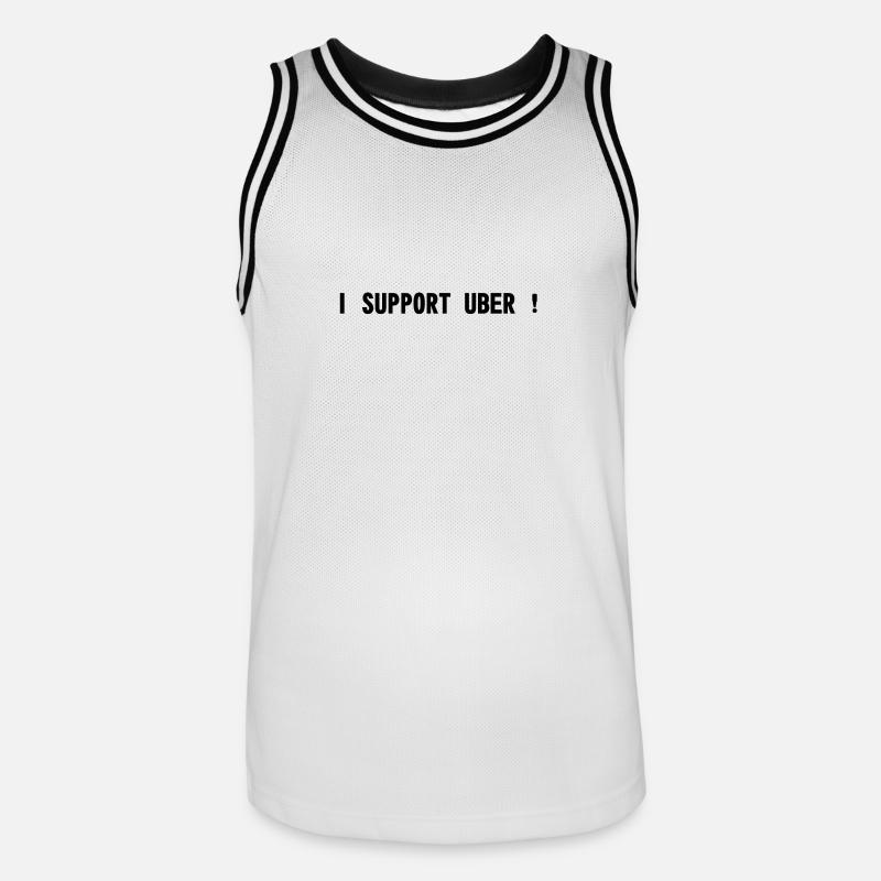 Je supporte plus de - Maillot de basket Homme - blanc/noir