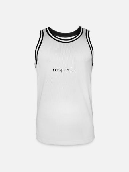 Respect. - Maillot de basket Homme - blanc/noir