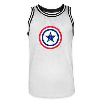 Star France - Maillot de basket Homme - blanc/noir - Devant - AI Model Male 185 dark (185cm)
