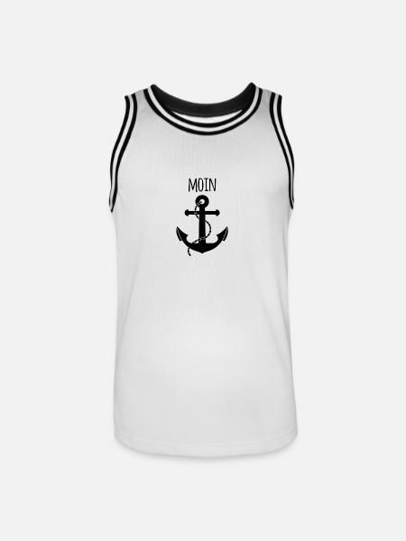 Anchor Moin - Maillot de basket Homme - blanc/noir
