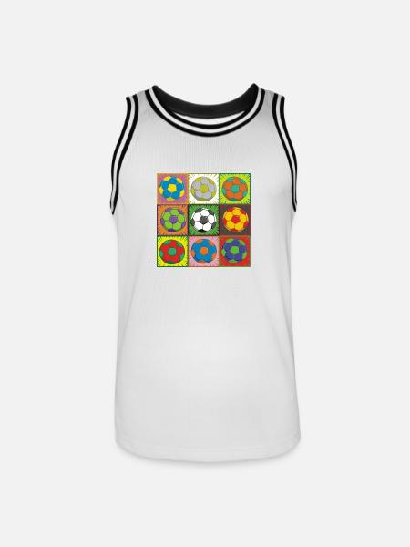 Soccer (Football) Pop Art - Men's Basketball Jersey - white/black