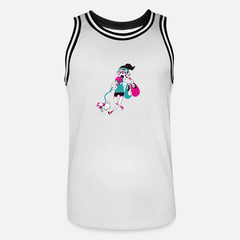 Multi-tâches - Maillot de basket Homme - blanc/noir